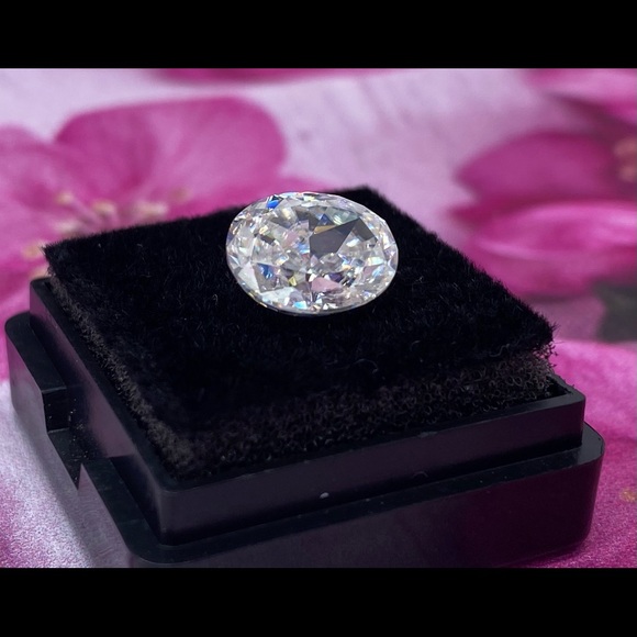 3ct ice crushed ice oval shape moissanite with certificate - Picture 4 of 8